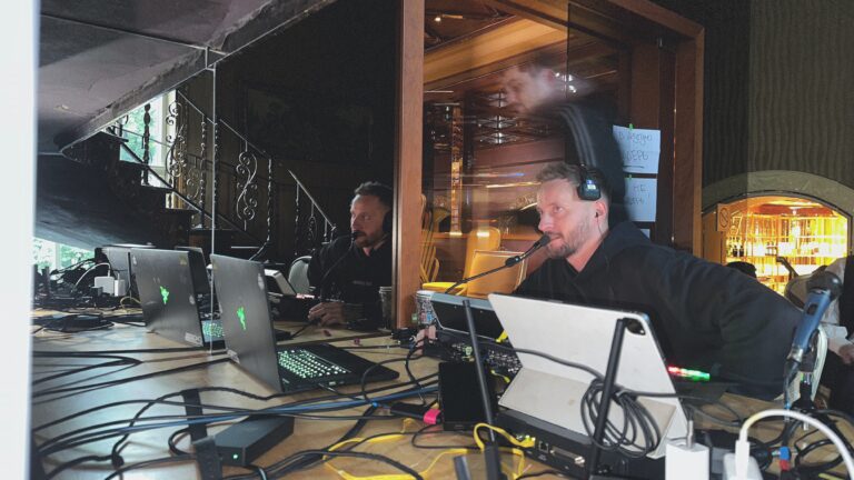 Technical direction team coordinating the Riga production