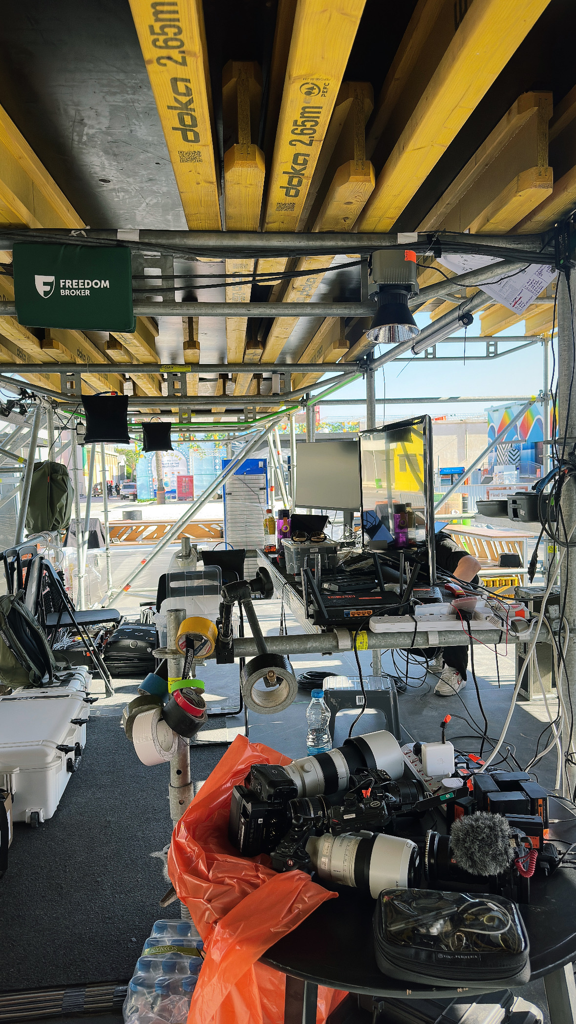 Daytime preparation in the festival production area